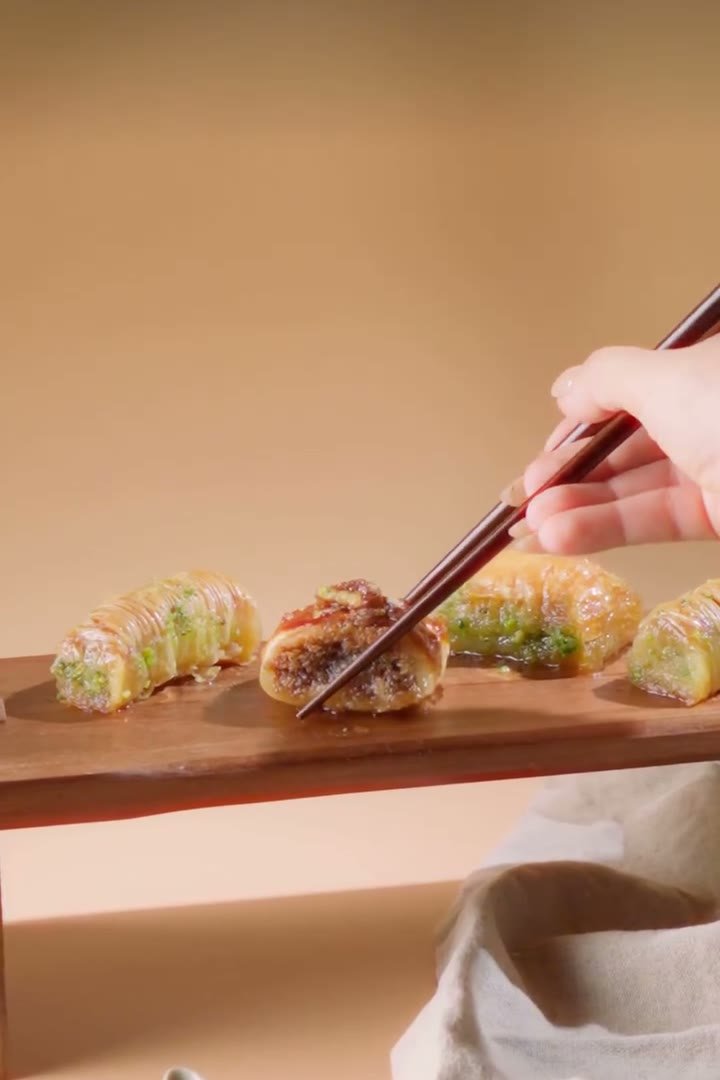 Taste The Best — plated baklava, styled on set